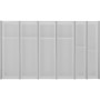 Weißer Ninka Cuisio Besteckeinsatz für Schubkästen, mit transluzenten Kunststofffächern und eloxierten Aluminiumprofilen.