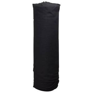 Schwarzes Geotextil-Vlies (1x150 m) von vidaXL, aufgerollt. Ideal für Gartenhilfsmittel und Landschaftsbau.
