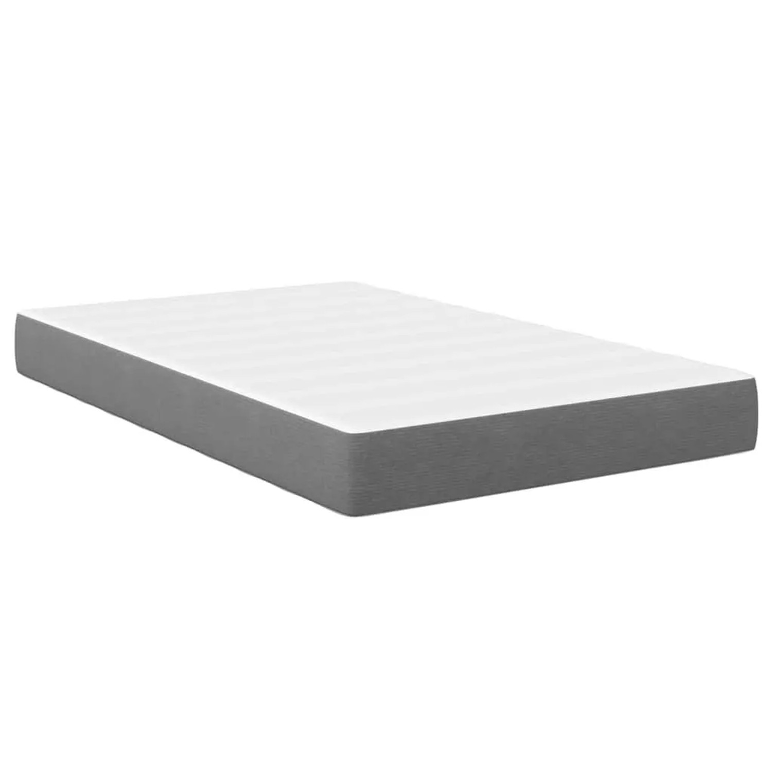 vidaXL Bettmatratze mit Matratze Hellgrau 120 x 190 cm Stoff 42008276