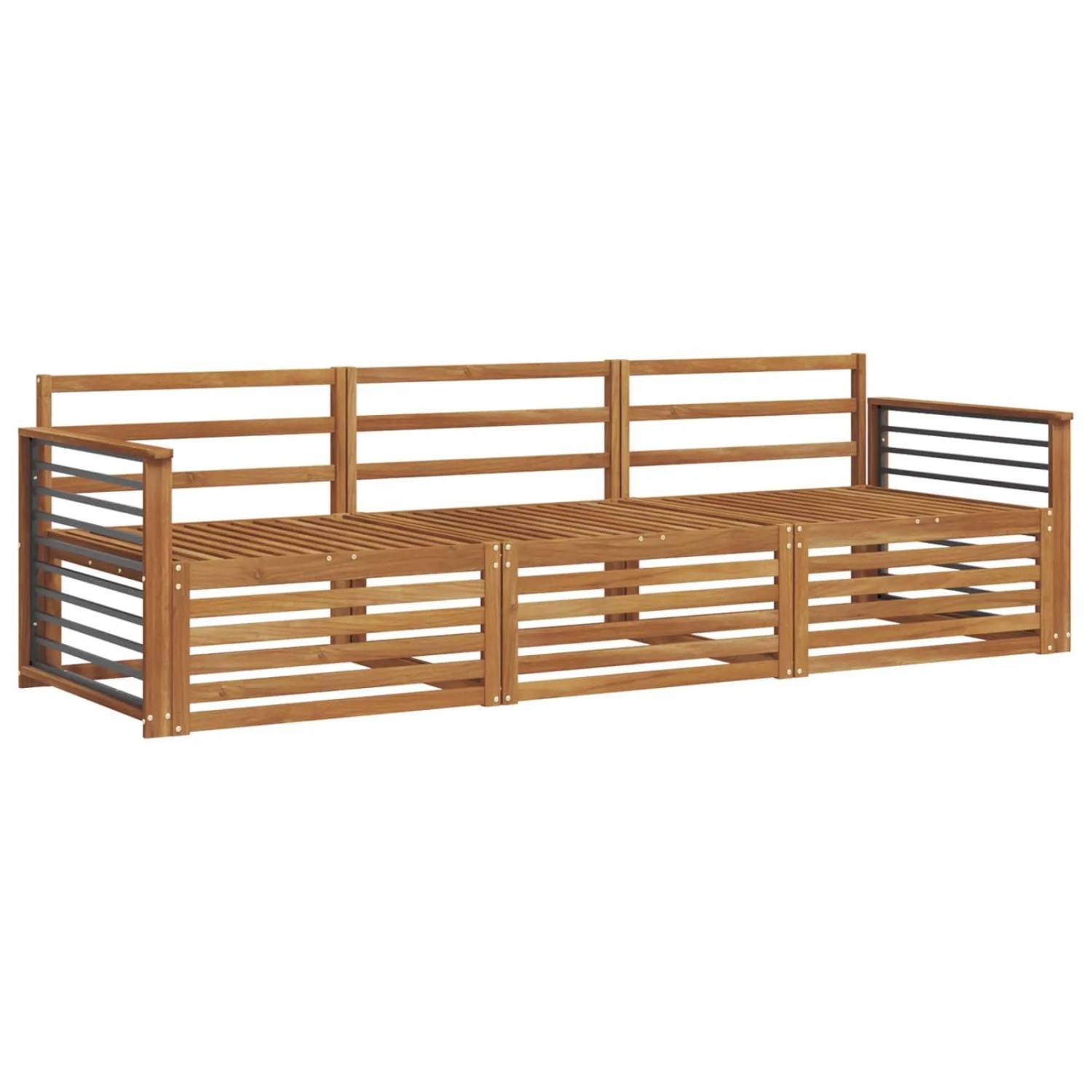 vidaXL Outdoor-Sofagarnitur 3-Tlg Natur 3372949