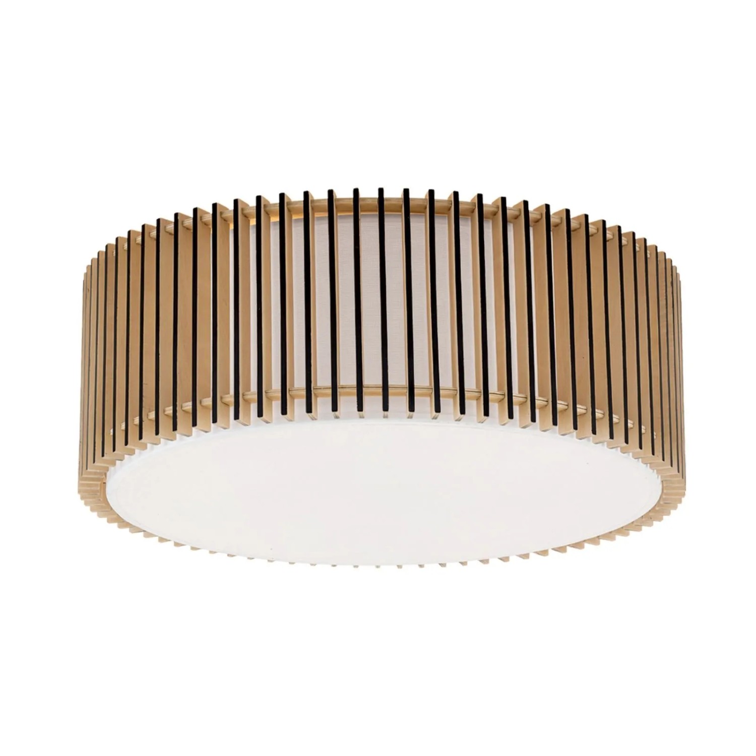 Orion Leuchten Deckenleuchte Holz Ø 50 cm 3 x E27 Braun Schwarz