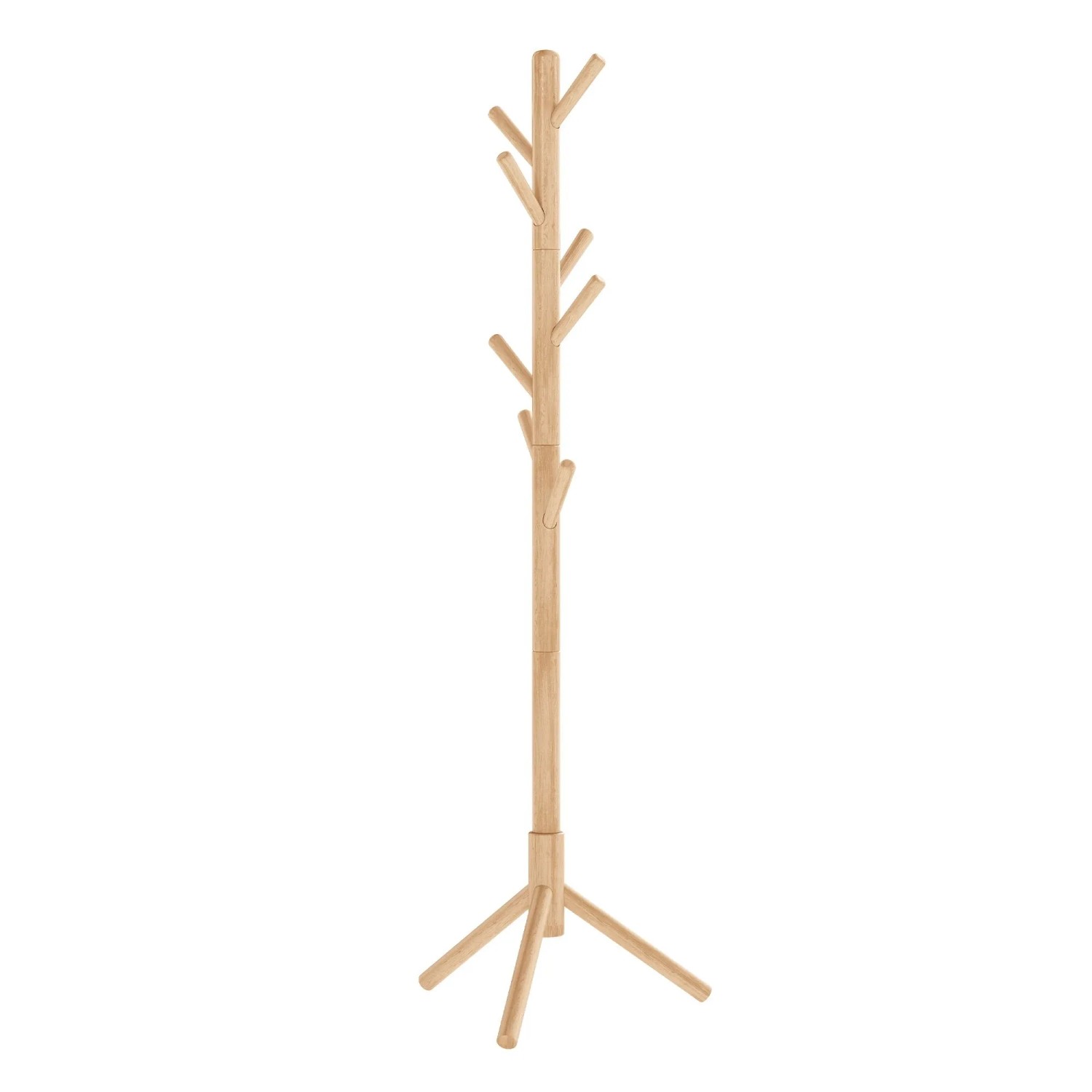Songmics Garderobenständer Andi Massivholz 8 Haken Natur günstig online kaufen