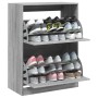 vidaXL Schuhschrank mit 2 Klappen Grau Sonoma 80x42x108 cm 3214404_4