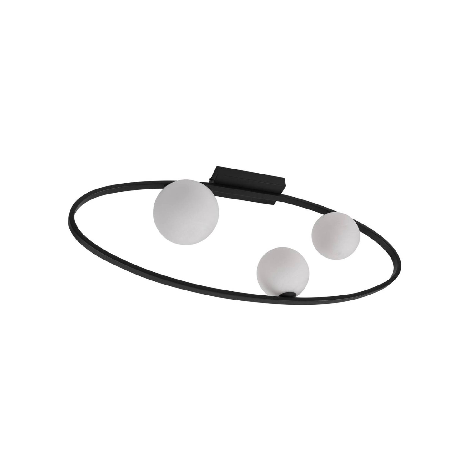 Lucande Deckenlampe Kulka 10020427 Modern in Schwarz aus Metall 3-flammig G9 Wohnzimmerleuchte