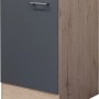 Flex-Well Spülenunterschrank Morena, 50 cm, Basaltgrau/San Remo Eiche, ohne Arbeitsplatte.