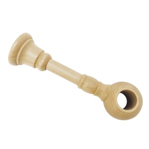 Gardinia Holz-Träger Country, Buche, geschlossen, 17 cm, für Stilgarnituren.