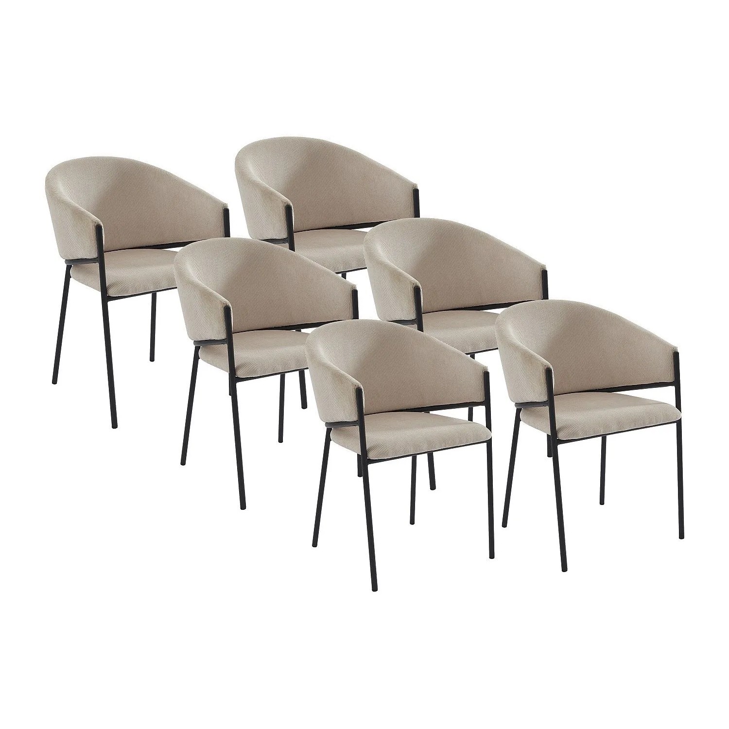 Vente-unique Stuhl Ordida Cremefarben 53 cm