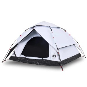 vidaXL Kuppel-Campingzelt 5 Personen Weiß Verdunkelt Quick Release 4004188