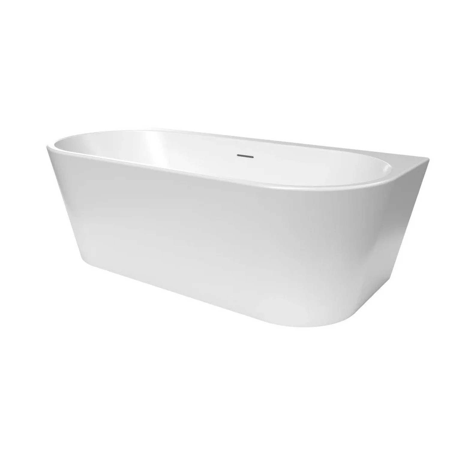 Swiss Aqua Technologies Vorwand Badewanne 170x80CM aus Acryl inkl. Siphon und Füßen Weiß