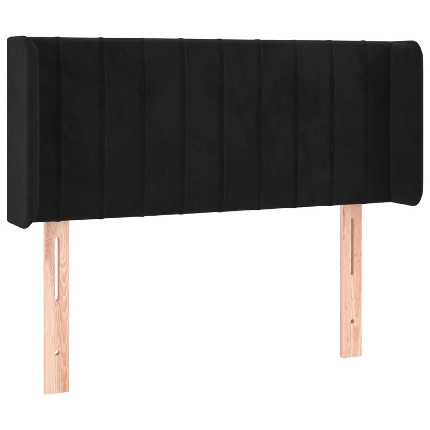 vidaXL LED Kopfteil Schwarz 93x16x78/88 cm Samt 3123512