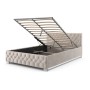 Juskys Polsterbett Nizza 140 x 200 cm mit Bettkasten & LED Beleuchtung in Beige_6