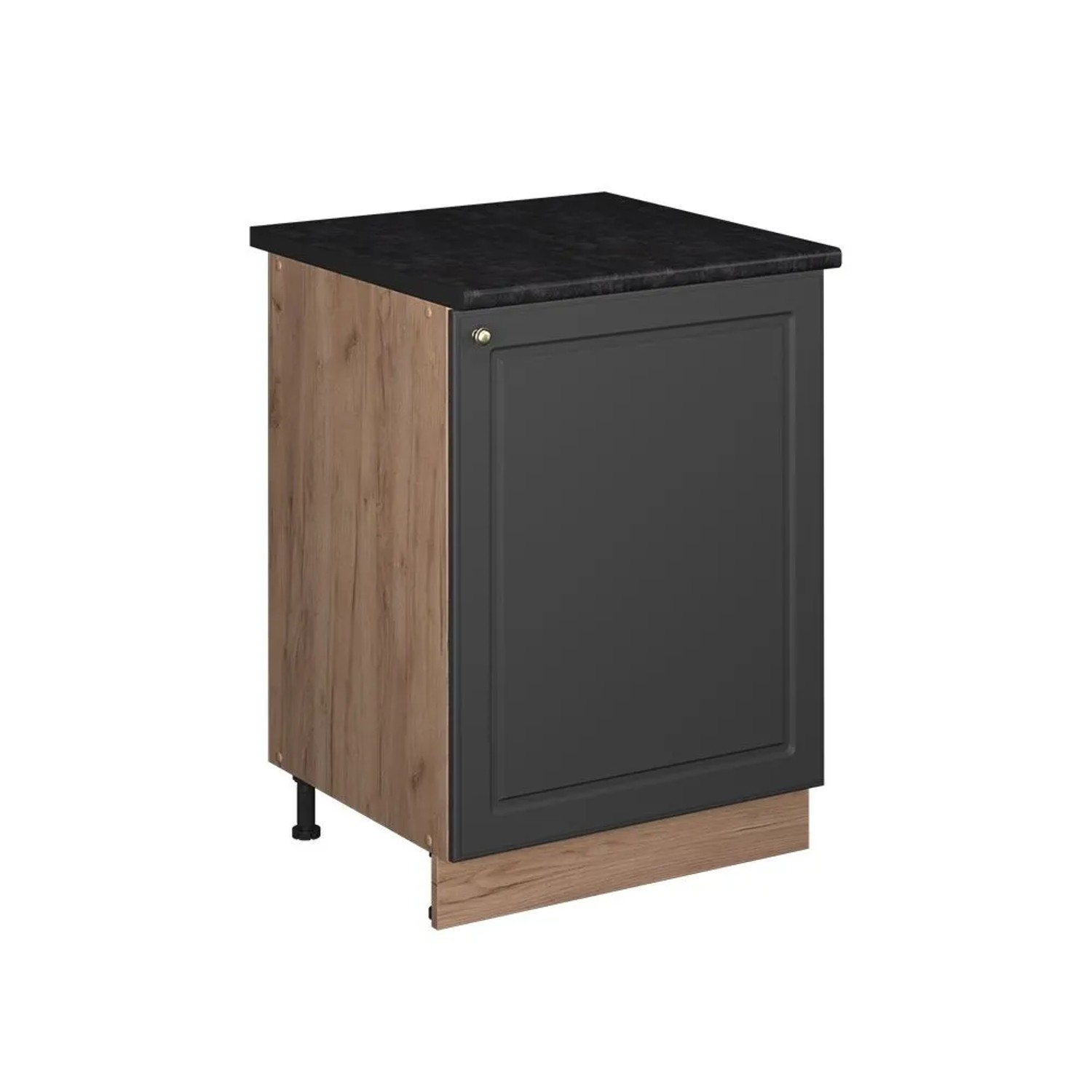 Vicco Küchenunterschrank Fame-Line Anthrazit-Gold Landhaus/Goldkraft Eiche 60 x 82 1 Tür mit Arbeitsplatte Art Nr 65182
