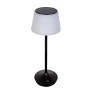 Schwarze Näve LED Solar Tischleuchte Emmi, Ø 13 cm, 38 cm hoch, für den Außenbereich.