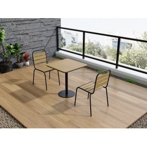 Vente-unique Gartentisch Lylios Schwarz 70 cm