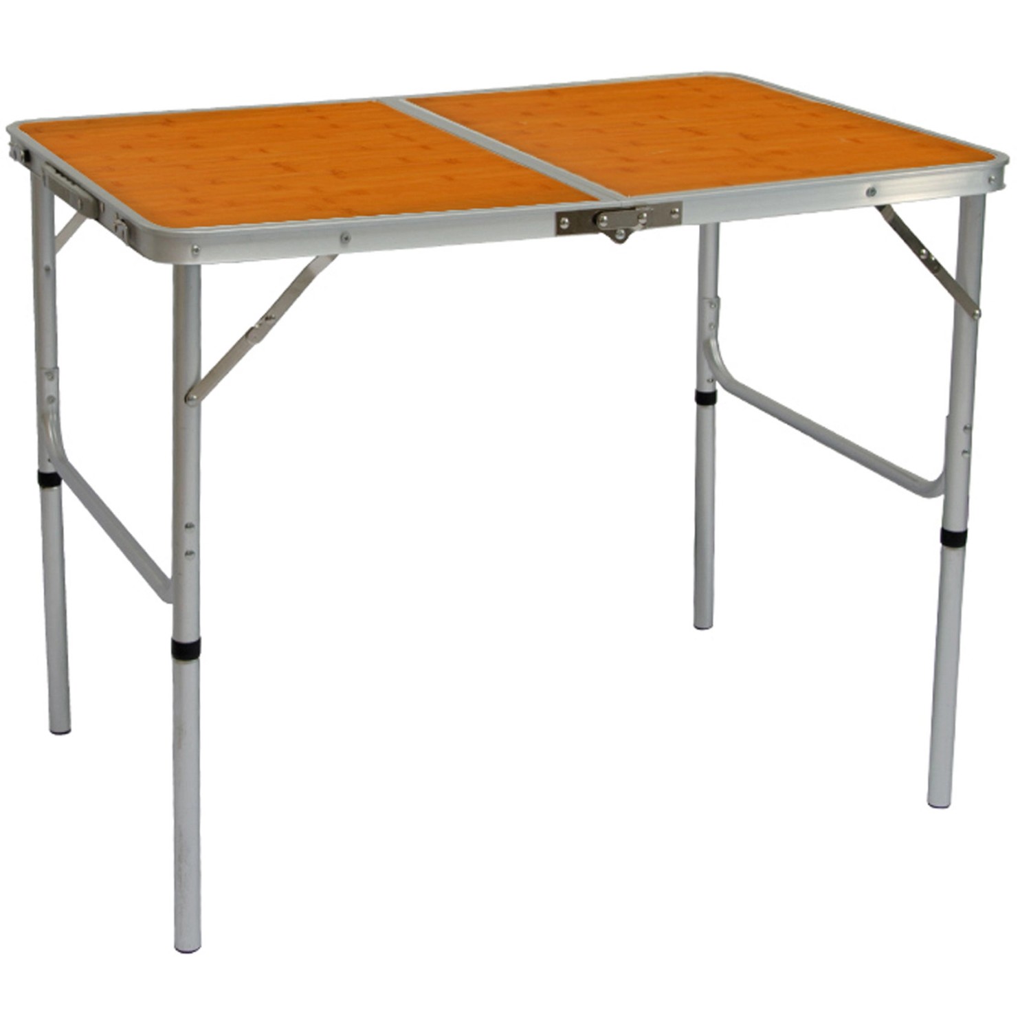 AMANKA Höhenverstellbarer Campingtisch 90 x 60 x 70 cm Braun günstig online kaufen