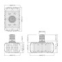 Technische Zeichnung: 4rain Zisterne Set Flat M 3000 l, Maße und Details zum Erdtank Garten-Comfort.