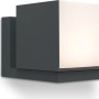 Moderne Lutec LED-Außenwandleuchte Cuba in Anthrazit mit drehbarem Leuchtenkopf.