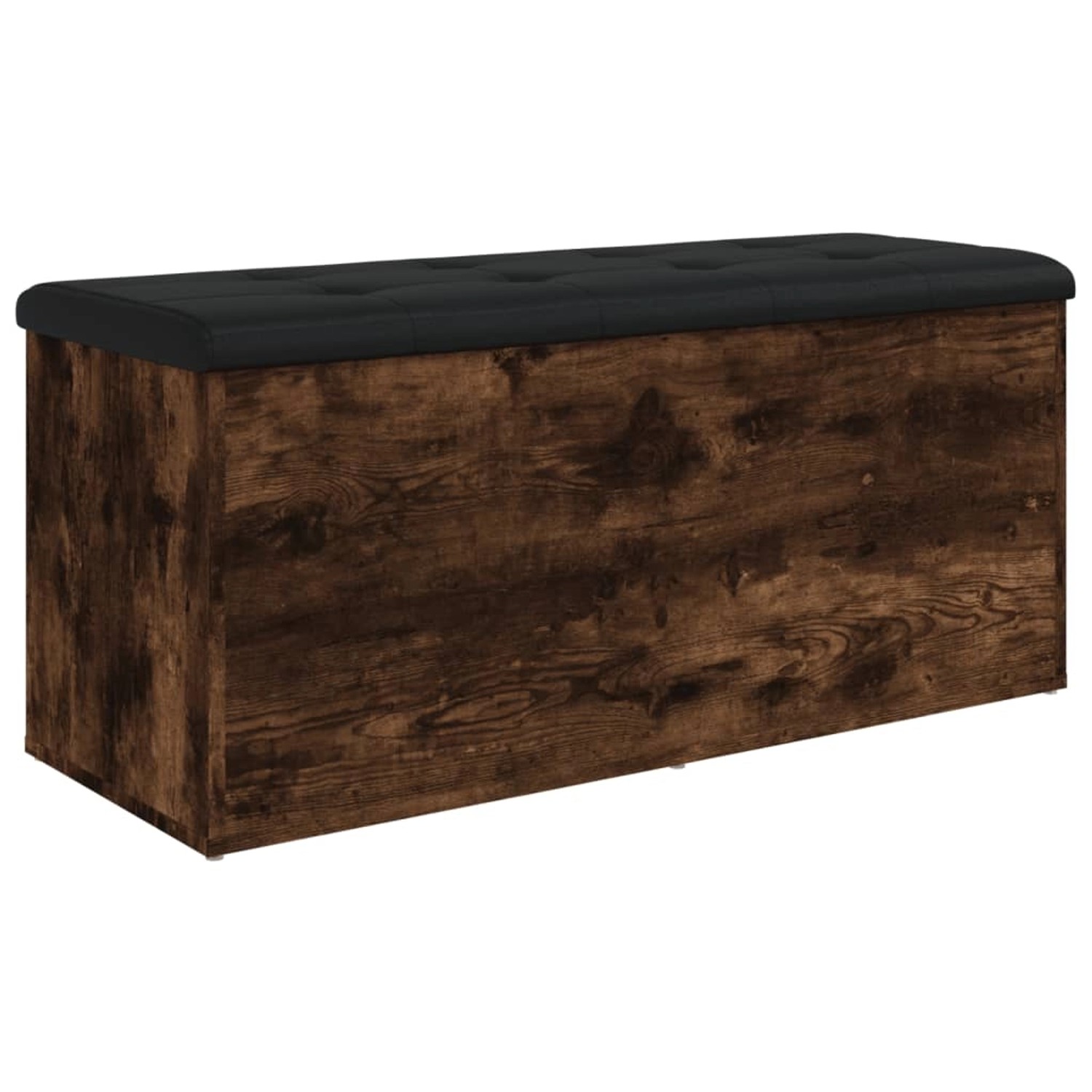 vidaXL Sitzbank mit Stauraum Räuchereiche 102x42x45 cm Holzwerkstoff