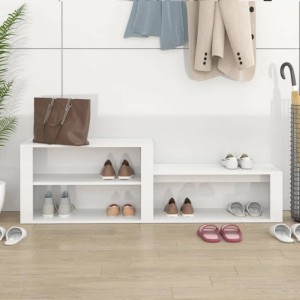 vidaXL Schuhschrank Hochglanz-Weiß 150x35x45 cm Holzwerkstoff 816914