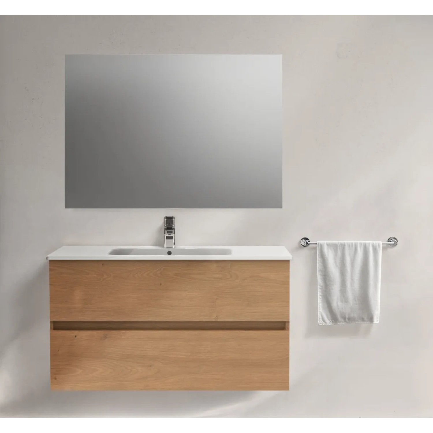 Ideal Standard Badmöbel-Set: Unterschrank mit Waschtisch, 61 cm, Eiche-Dekor.