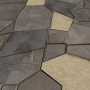 Erismann Vliestapete Elle Decoration 4 Mosaique Taupe: Tapete in Schiefer-Optik mit goldenen Akzenten.