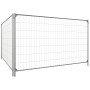 Mobilzaun, 2x3,5 m, feuerverzinkt, mit Haken und Ösen für Baugeräte und Absperrungen.