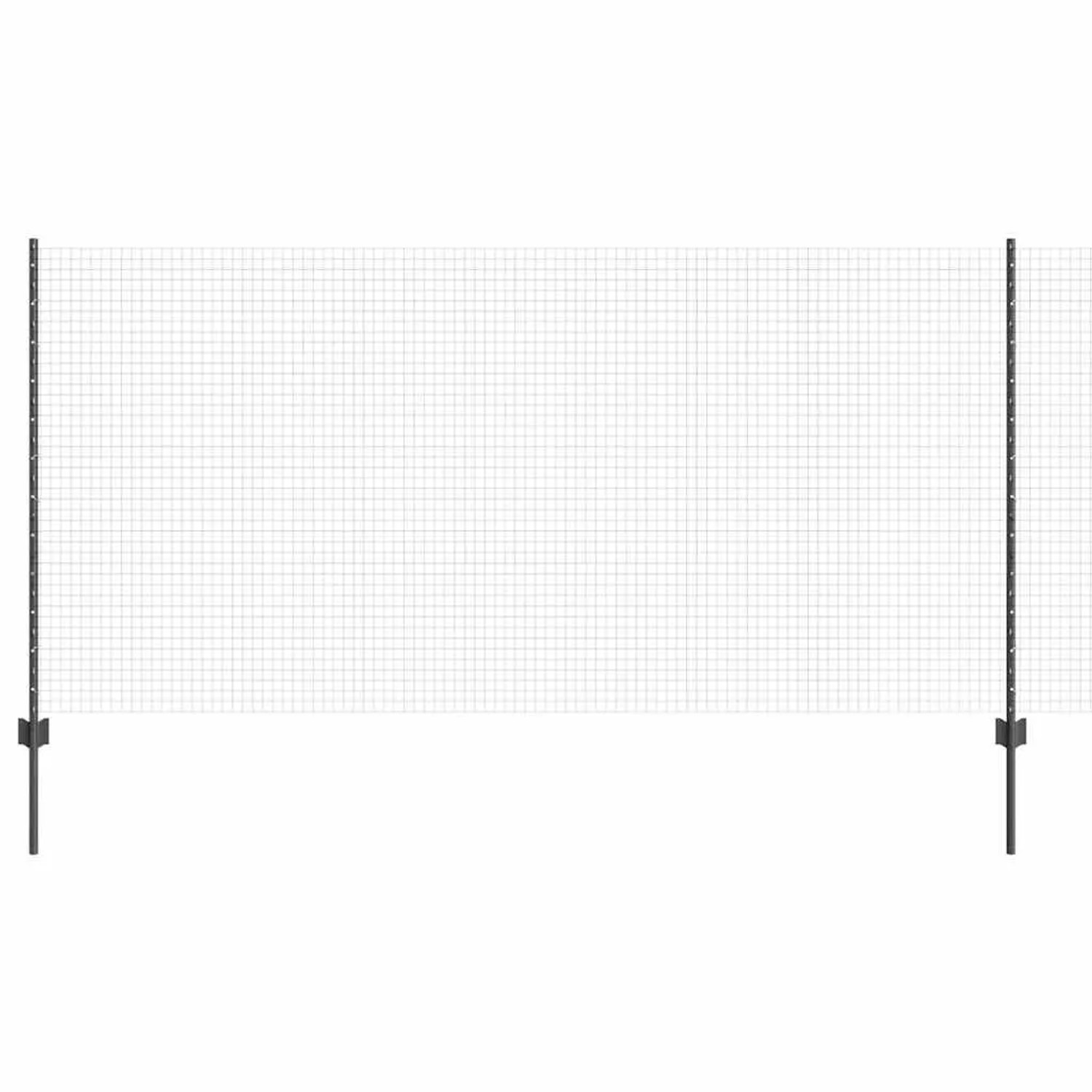 vidaXL Zaun mit Pfosten Grau 1,2 x 50 m Stahl und PVC 3336639 günstig online kaufen