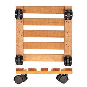 Wagner Multi Roller GH0632, Rolluntersetzer aus Kastanie mit 4 Doppelrollen, 280x280mm, bis 100kg.
