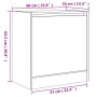 vidaXL Schuhschrank, Betongrau, 60x34x63,5 cm, aus Holzwerkstoff.