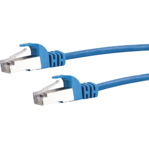 Blaues Schwaiger CAT 6 Netzwerkkabel, 2,5 m, für schnelle Datenübertragung im Heimnetzwerk.