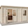 Alpholz Gartenhaus Maria mit Pultdach und Anbaudach, tauchimprägniert, 450x279 cm.
