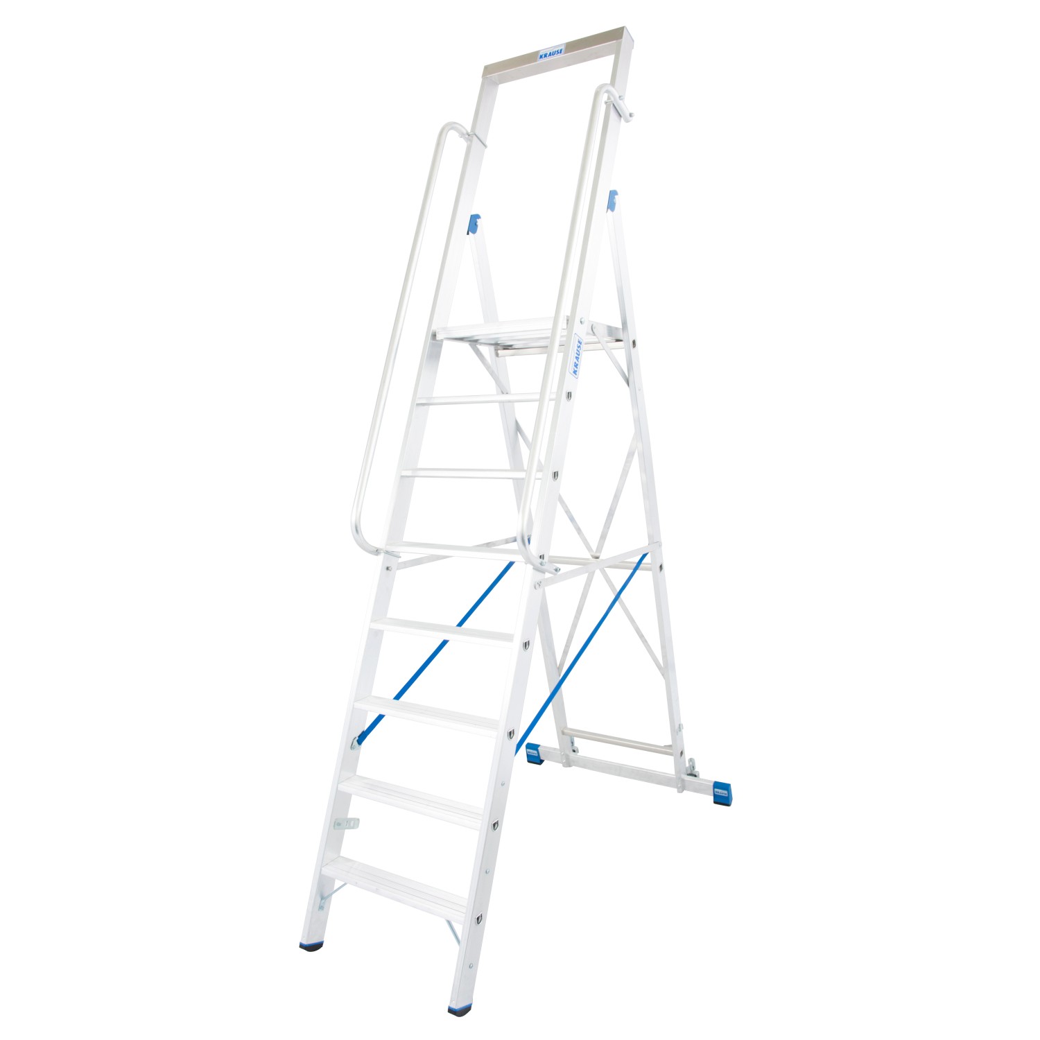 Krause Stehleiter Stabilo mit Großer Plattform 8 Stufen 290 x 100 x 177 cm günstig online kaufen