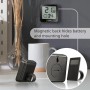 National Geographic Thermo-Hygrometer Tempy 4er Set, schwarze Wetterstation zur Messung von Temperatur und Luftfeuchtigkeit.
