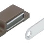 Hettich Magnetschnäpper, 5 kg, braun, mit Gegenplatte zum Anschrauben.