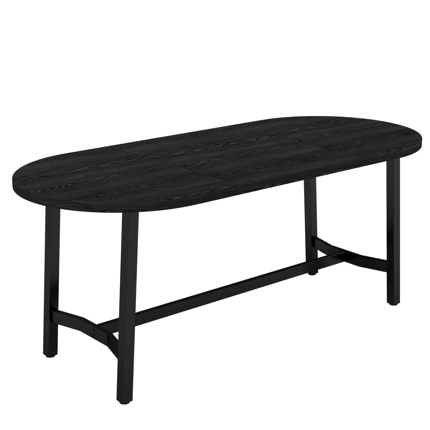 Merax Esstisch 180x80x75cm Eisenbeine Schwarz