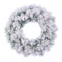 Frosted Koyama Kunstkranz, Ø 45 cm, mit dichten, weiß bereiften Zweigen. Winterliche Dekoration.