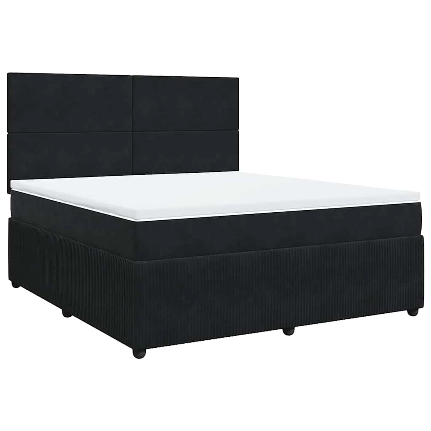 vidaXL Boxspringbett mit Matratze Schwarz 180x200 cm Samt 3292402 günstig online kaufen