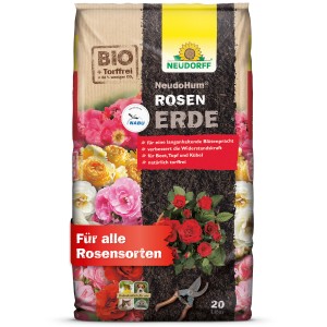 Sack Neudorff Neudohum Rosenerde, torffreie Bio-Rosenerde für üppige Blüten.