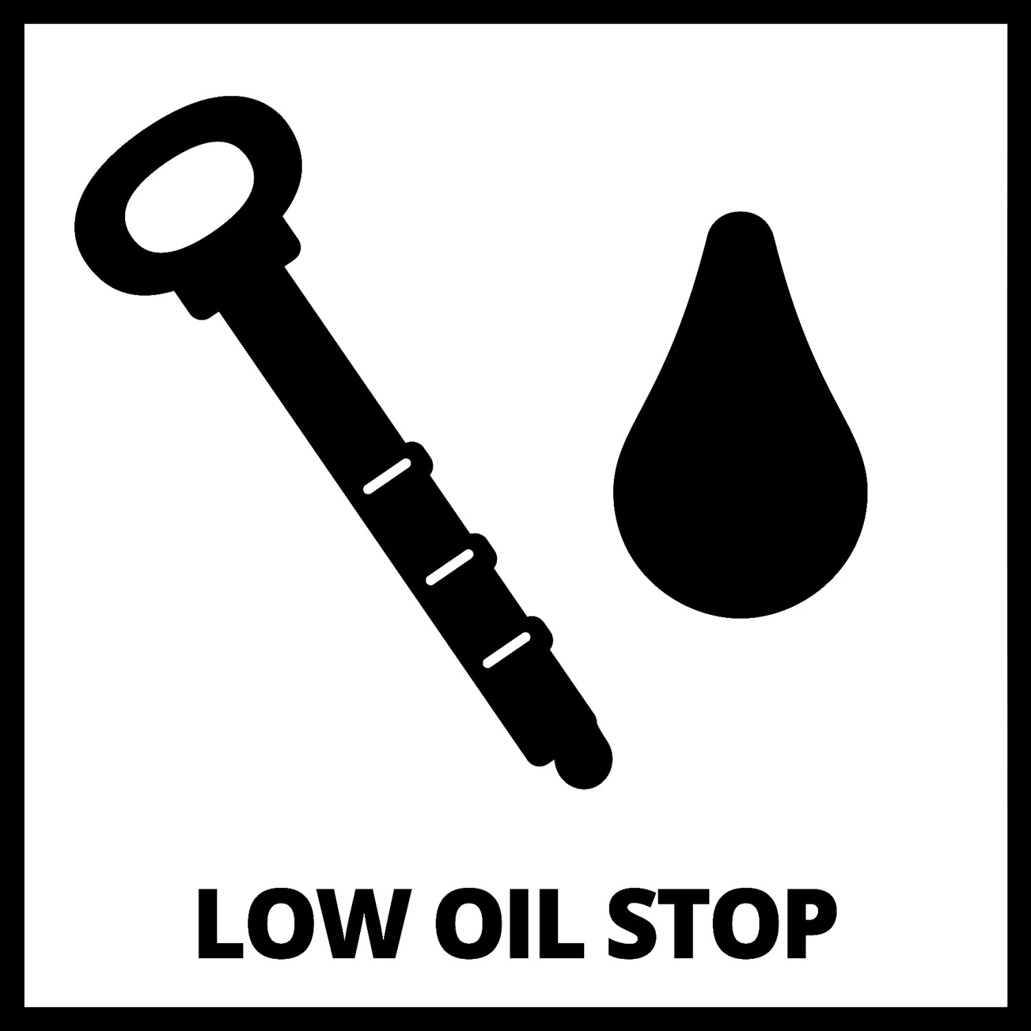 Symbol für Ölmangelsicherung der Einhell Benzin-Wasserpumpe GE-PW 46.