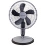 Könighaus 3-in-1 Ventilator, weiß, als Standventilator mit fünf Rotorblättern und Schutzgitter.