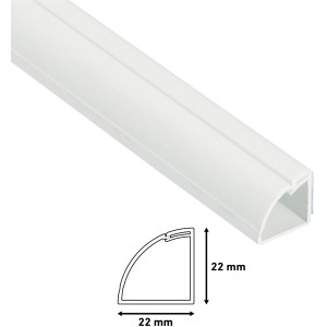 D-Line Kabelkanal-Set, 9-teilig, 22x22mm, weiß. Kabel verstecken mit praktischem Zubehör.