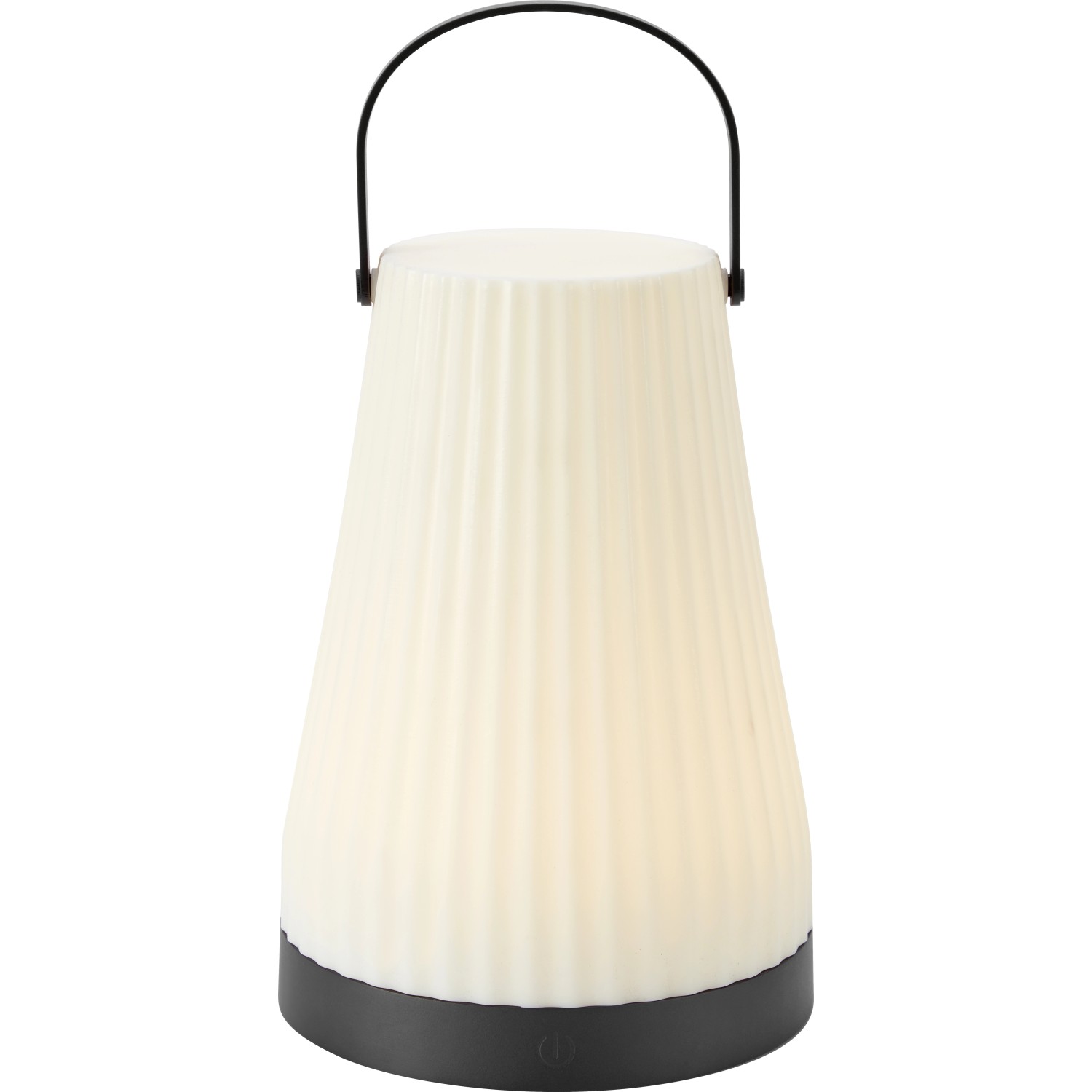 LED-Akku-Tischleuchte Sepino Ø 13 cm x 24,5 cm Schwarz-Weiß