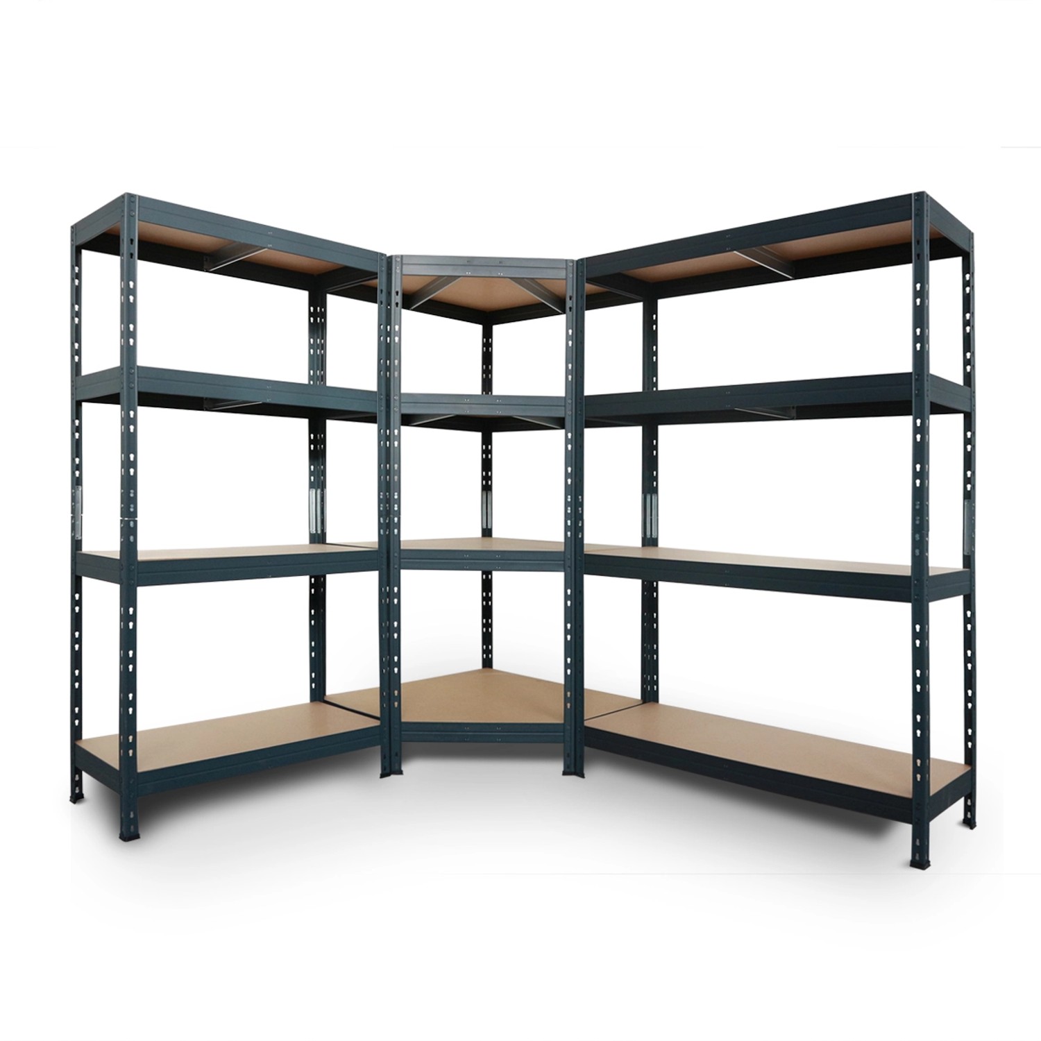 Ar Shelving Rivet Set 180 x 180 x 210 x 45 cm mit 4 HDF-Böden Anthrazit