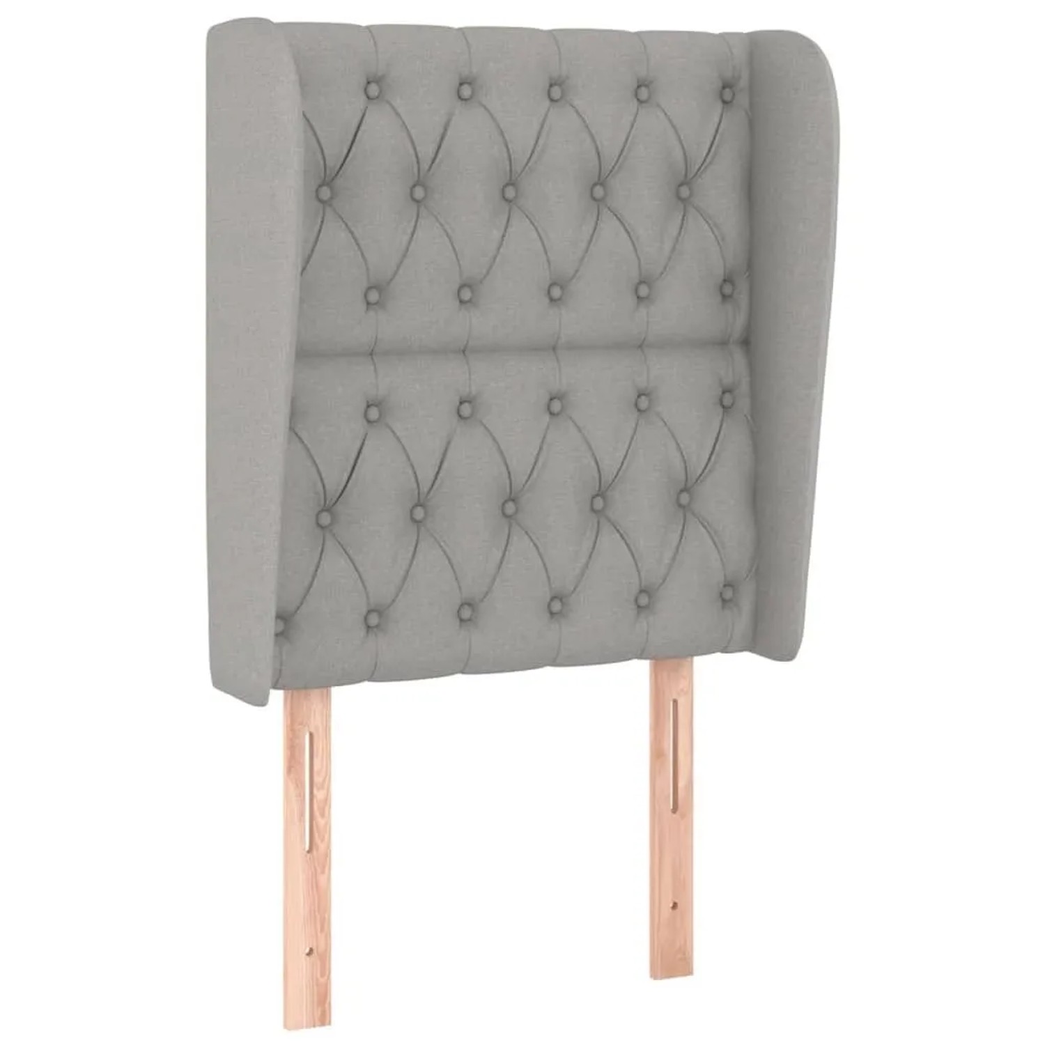 vidaXL Kopfteil mit Ohren Hellgrau 83x23x118/128 cm Stoff 3118266