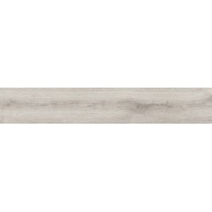 Feinsteinzeug Bodenfliese Durmast Grau, 20x120 cm, matte Holzoptik für Innen- und Außenbereich.