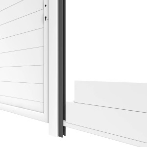 Anthrazitfarbenes U-Montageprofil (105 cm) für Zaunbau & Sichtschutz.
