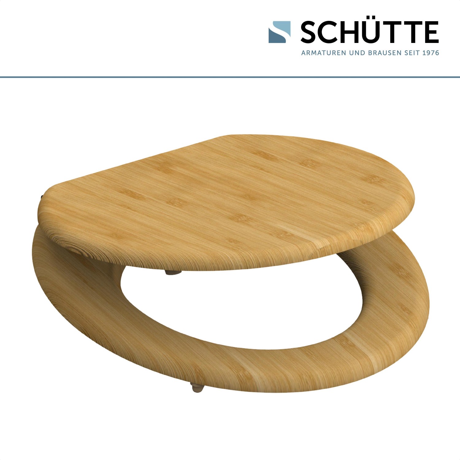 Schütte Bambus WC-Sitz Natural Bamboo, Toilettendeckel aus Bambus-Holz.
