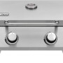 Tepro Chicago Tisch-Gasgrill aus Edelstahl mit Thermometer und zwei Reglern.