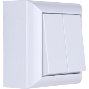 REV Aufputz-Serienschalter PlanoLuxe Weiß für die Innenmontage.