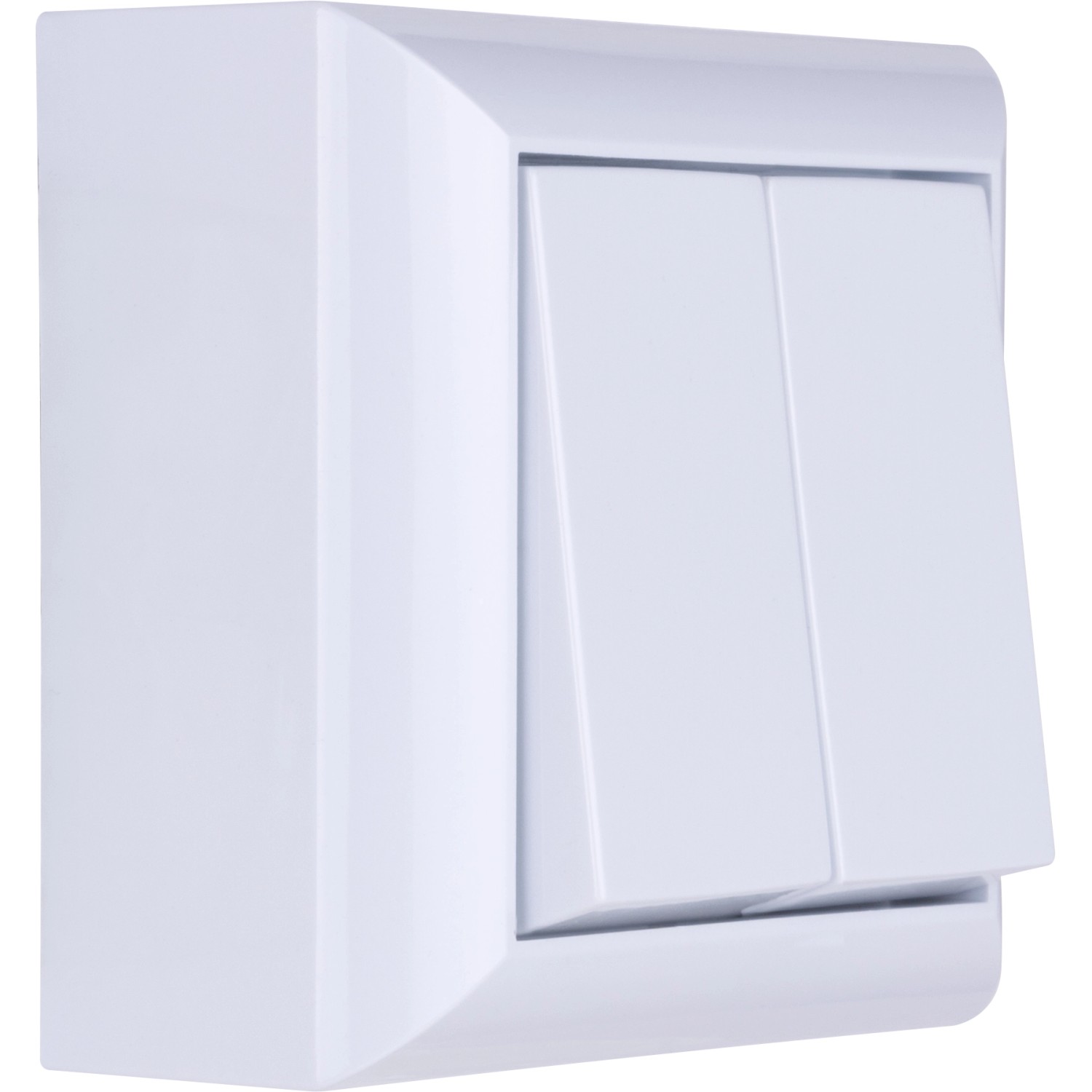 REV Aufputz-Serienschalter PlanoLuxe Weiß für die Innenmontage.